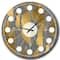 Designart 'Golden Polygon Pattern Mid-Century Modern Wall Clock